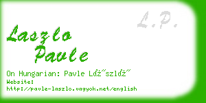 laszlo pavle business card